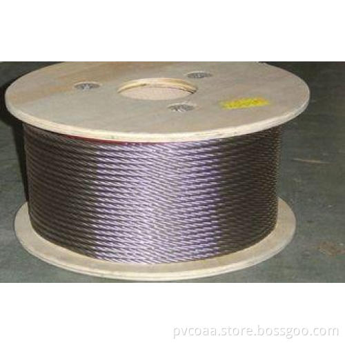 Decorative 304 Stainless Steel Wire Rope 20mm 7x7S+IWR For